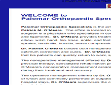 Tablet Screenshot of palomarortho.com